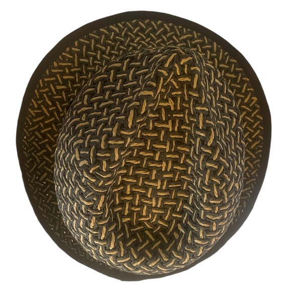 Blue Saks fifth avenue hat, Fedora,summer, beach, short brim,straw hat,OS,New - Picture 6 of 8